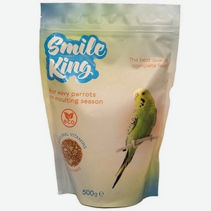 Корм для волнистых попугаев Smile King в период линьки дой-пак пакет 500 г
