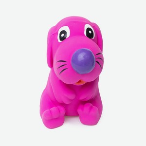 Игрушка для собак латексная DUVO+  Сидящий песик , розовая, 8.5см (Бельгия)