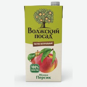 Нектар ВОЛЖСКИЙ ПОСАД Яблочно-Персиковый 2л