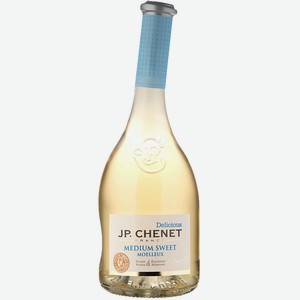 Белое полусладкое вино J. P. Chenet,  Delicious  Medium Sweet Blanc, Cotes de Thau IGP, 2022, 0.75 л, Франция