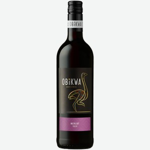 Вино Obikwa Merlot красное сухое 0,75 л