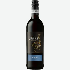 Вино Obikwa Pinotage красное сухое 0,75 л