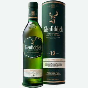 Виски  Glenfiddich  12 Years Old, in tube, 0.5 л, Шотландия