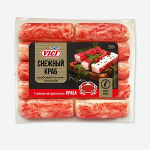 Крабовые палочки VICI с мясом натурального краба, 250 г