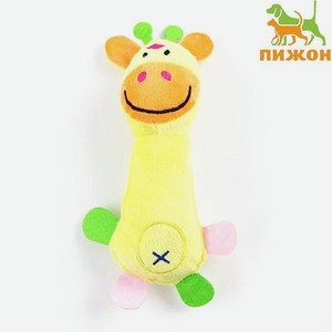 Мягкая игрушка для собак Пижон «Жираф» 24 см жёлтая