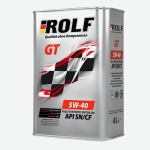 Масло моторное ROLF GT 5W40 синтетическое, SN/CF, 4 л