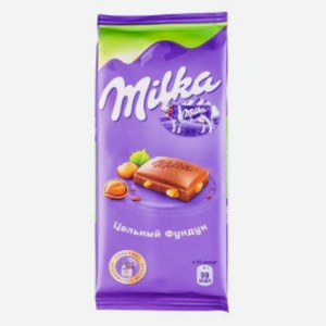 Шоколад Milka 85г молочный с цельным фундуком