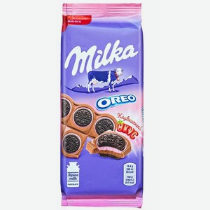 Шоколад Milka Oreo Sandwich 92г Клубника