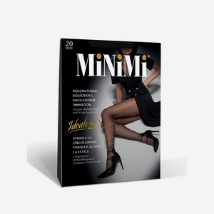 Колготки женские MINIMI IDEALE 20 утяжка по ноге - Nero, Без дизайна, 5