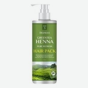 Маска для волос с зеленым чаем и хной Greentea Henna Pure Refresh Hair Pack 1000мл
