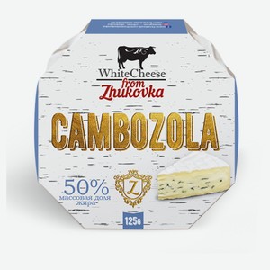 Сыр мягкий камбоцола с плесенью WhiteCheese from Zhukovka 50% БЗМЖ, 125 г