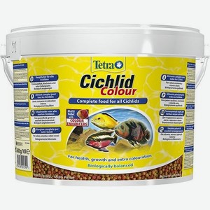 Корм для рыб Tetra 10л Cichlid Colour Pellets для всех видов цихлид для улучшения окраса