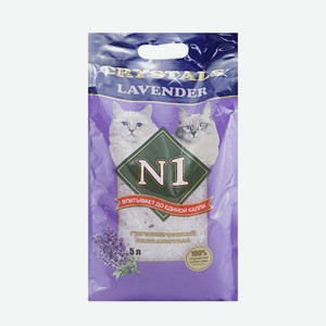 Наполнитель № 1 Crystals Lavender для кошачьих туалетов силикагелевый 5 л