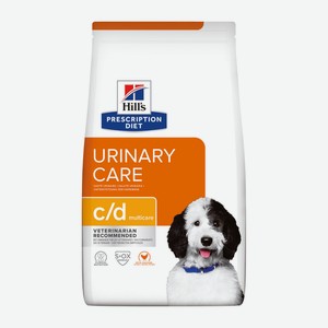 Hill s Prescription Diet сухой диетический корм для собак c/d Multicare Urinary Care при профилактике мочекаменной болезни (мкб),с курицей (12 кг)