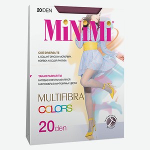 Колготки женские Minimi MULTIFIBRA COLORS 20 - Bordo, без дизайна, 3