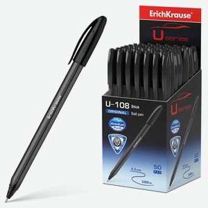 Ручка шариковая ErichKrause U-108 Original Stick 1.0 Ultra Glide Technology черная, 1 шт