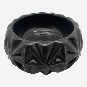 Миска Foxie Black Marble керамическая черная для животных 350 мл