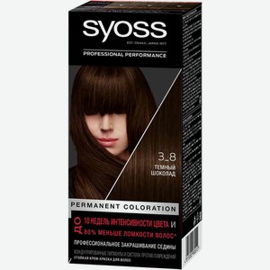 Крем-краска для волос Syoss Salonplex 3-8 Темный шоколад, 115 мл