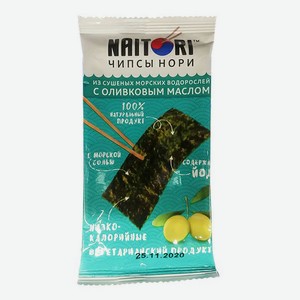 Чипсы из сушеных морских водорослей Naitori Нори с оливковым маслом 3 г