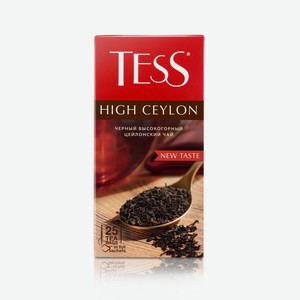 Чай черный Tess High Ceylon в пакетиках (2.25г x 25шт), 56г Россия