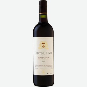 Вино Шато Фине Бордо красное сухое 14.5% 750мл