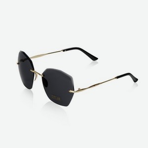 Женские солнечные очки Ameli ( оверсайз, без оправы, черные )