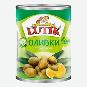Оливки Lutik зеленые с лимоном 280 мл