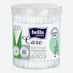 Ватные палочки Bella Cotton care с экстрактом алоэ 200 шт