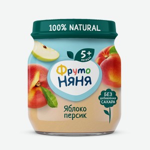 Пюре Яблоко-персик ФрутоНяня 0,1 кг