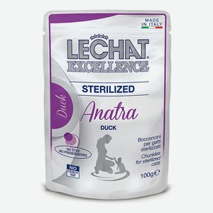 Влажный корм Lechat Excellence Sterilized Anatra с уткой для стерилизованных кошек 100 г