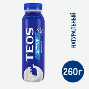Йогурт питьевой Teos натуральный 2%, 260г Беларусь