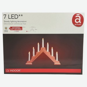 Подсвечник Actuel на батарейках 7 LED, 39,5х30 см