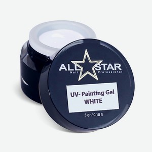 ALL STAR PROFESSIONAL Гель-краска, без липкого слоя, UV-Painting Gel  Black 