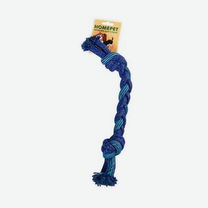 Игрушка для собак Homepet Seaside Канат с двумя узлами 36см Синий-Голубой