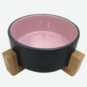 Миска для животных Foxie Bamboo Bowl керамическая 16 x 6,5 см розовая 820 мл