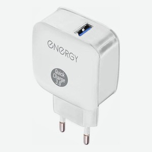 Сетевое зарядное устройство Energy ЕТ-15 Q3.0 белое