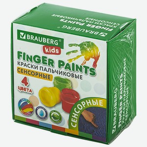 BRAUBERG Краски пальчиковые сенсорные для малышей KIDS