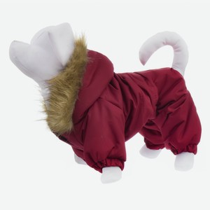 Yami-Yami одежда комбинезон для собак с капюшоном, на меховой подкладке, бордовый (100 г)