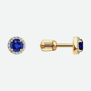 Серьги SOKOLOV Diamonds из золота с бриллиантами и корундами 72-00017