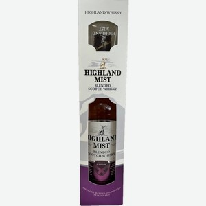 Виски Highland Mist + бокал в подарочной упаковке, 0.7л Великобритания