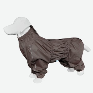 Yami-Yami одежда дождевик для собак, коричневый, на гладкой подкладке, Стаффордширский терьер (52-54 см)