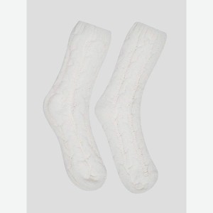 Теплые вязаные носки с косами - 1 пара