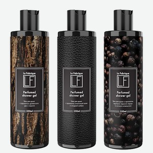 LA FABRIQUE Набор гелей для душа мужских парфюмированных с ароматом перца, кожи и уда с неролью 750