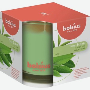 BOLSIUS Свеча в стекле арома True scents зеленый чай 798