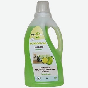 MOLECOLA Универсальное средство для мытья пола Ламинат экологичное Зеленый лайм 1000