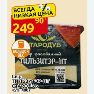 Сыр Тильзитэр-нт СТАРОДУБ 45%, 400г