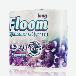 Туалетная бумага Floom 2х-слойная, белая 4шт