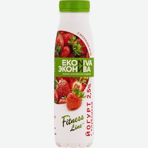 Йогурт 2,5% питьевой ЭкоНива клубника ЭкоНива п/б, 300 г