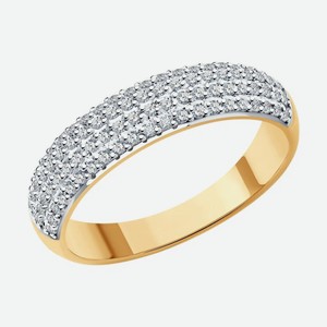 Кольцо SOKOLOV Diamonds из золота с бриллиантами 1012175, размер 18