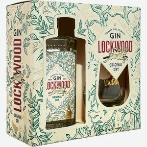 Джин Lockwood Original Dry + бокал в подарочной упаковке, 0.5л Россия